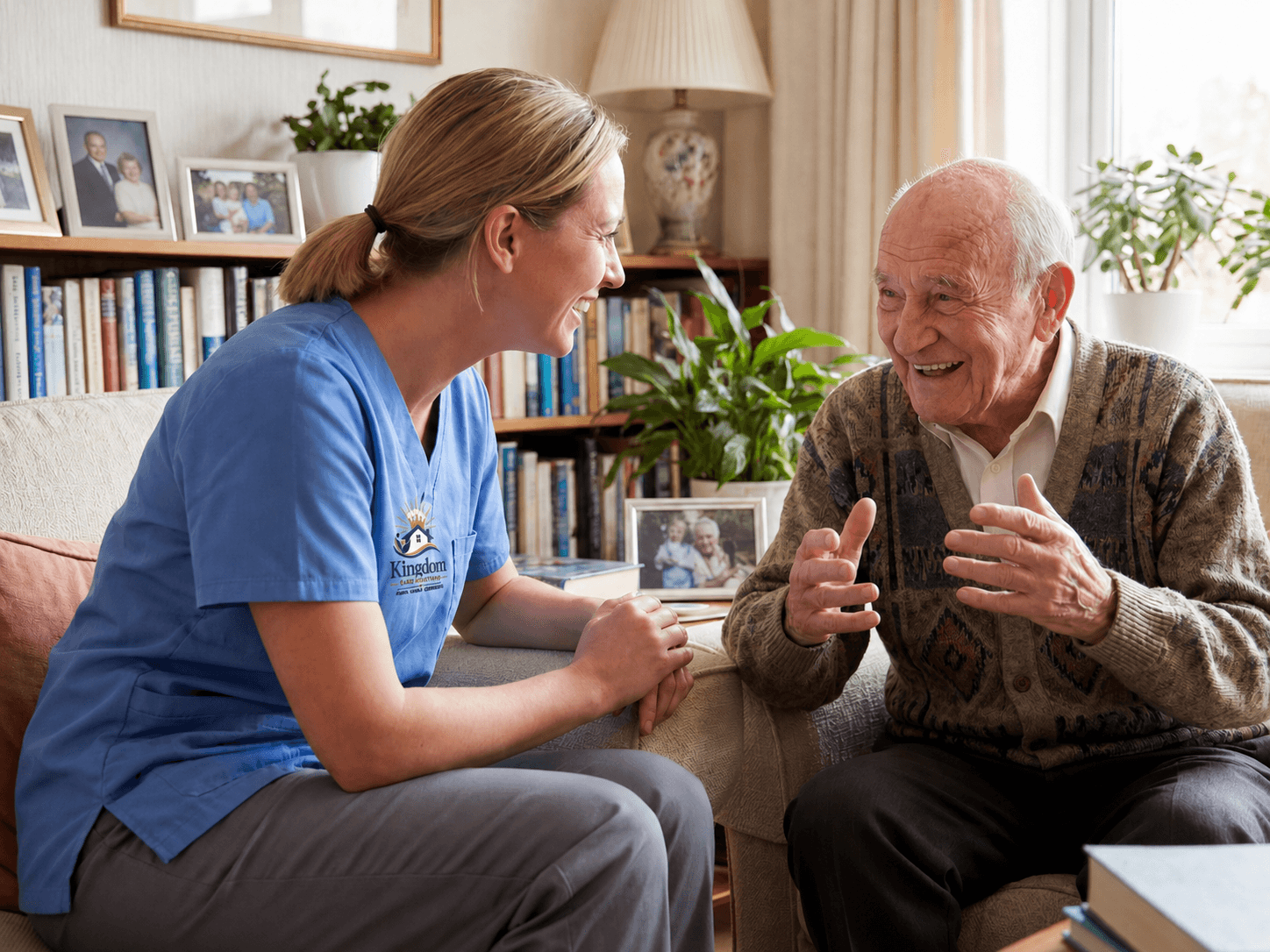 Caregiver providing warm in-home support in Carson City, NV